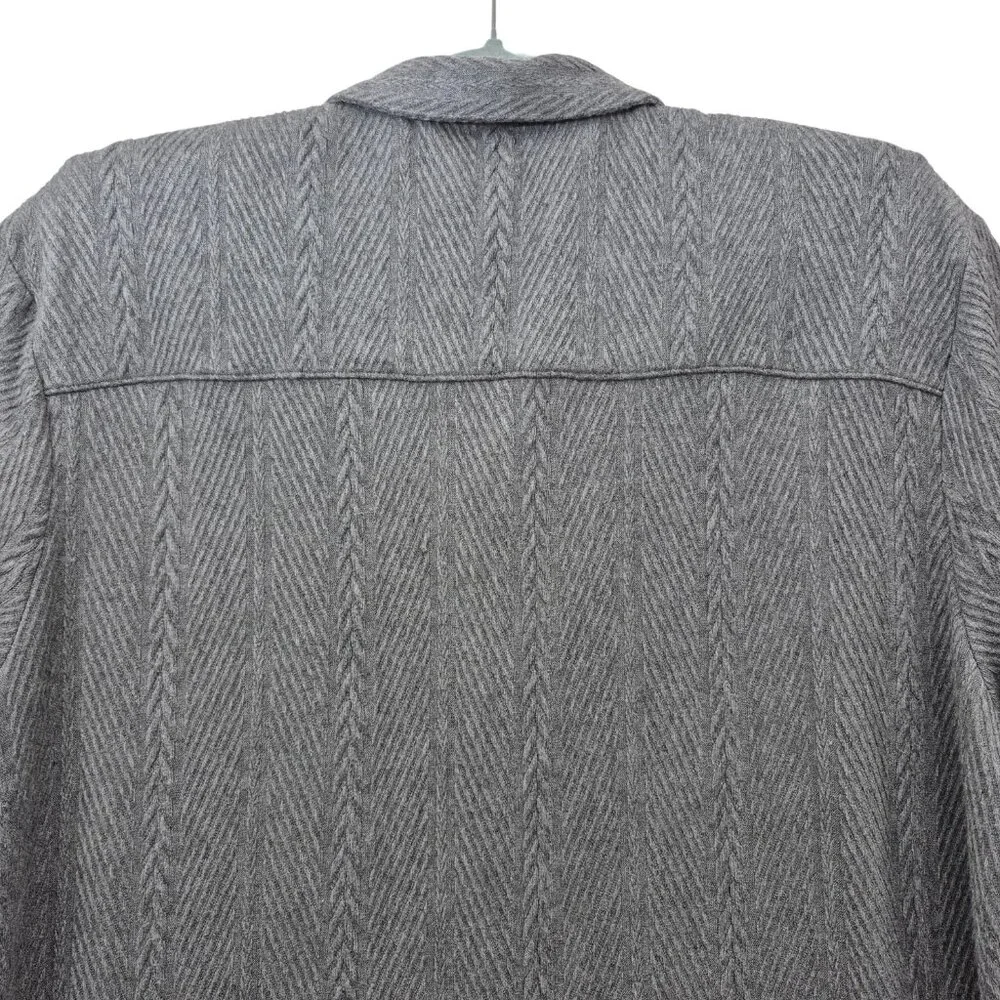 Arizona Jean Co Men’s Jacquard Casual Shirt Button-up Short Sleeve Size 2XL Gray - Picture 7 of 11